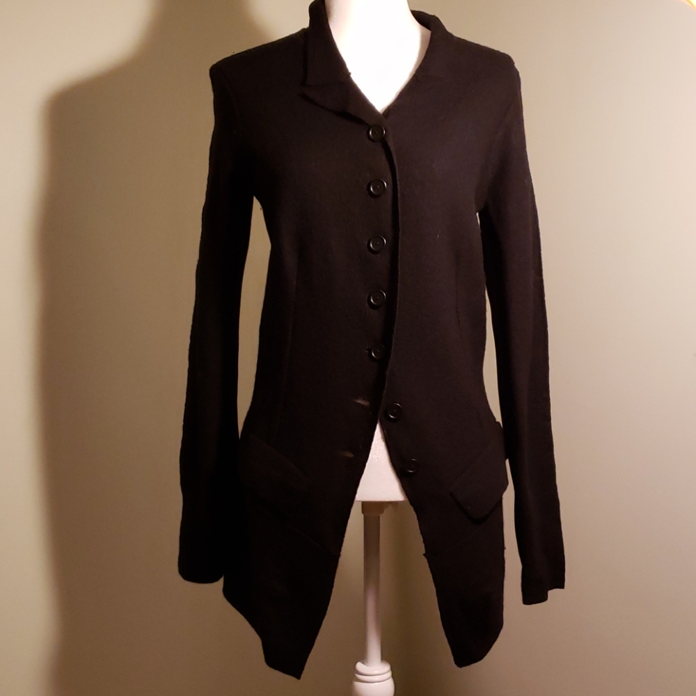 Black tuxedo cut jacket